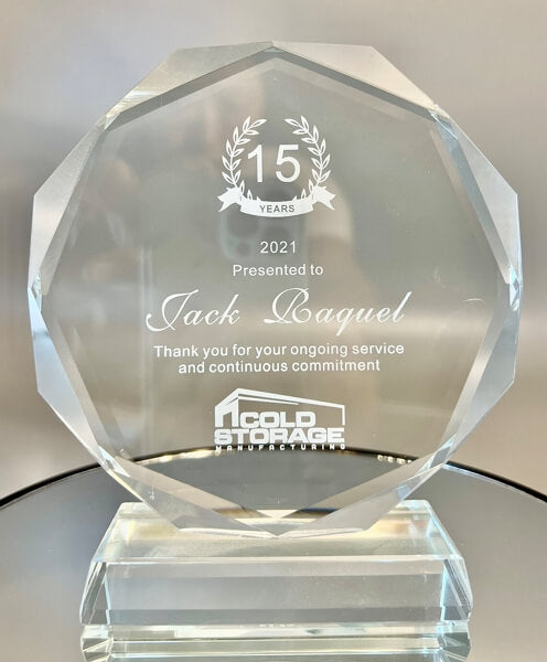 engraved retirement gifts - engraved glass trophy