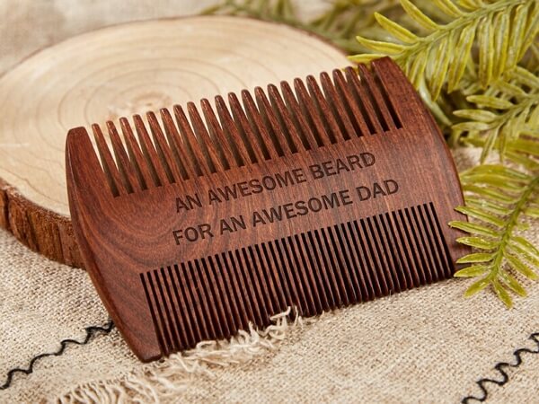 engraved father's day gifts - engraved beard comb