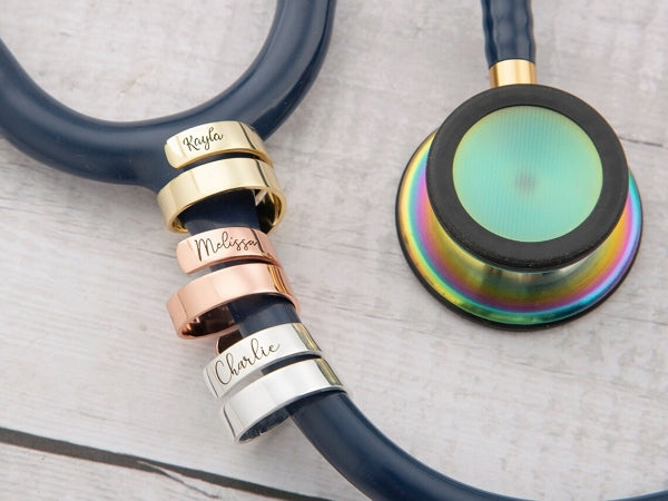 engraved graduation gifts - engraved stethoscope ID ring