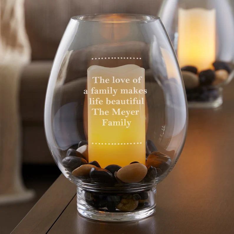 engraved housewarming gifts - engraved candle holder