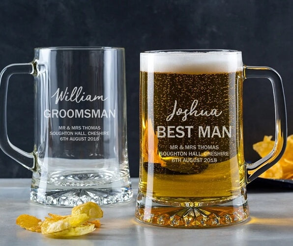 personalized office gifts: engraved glasses