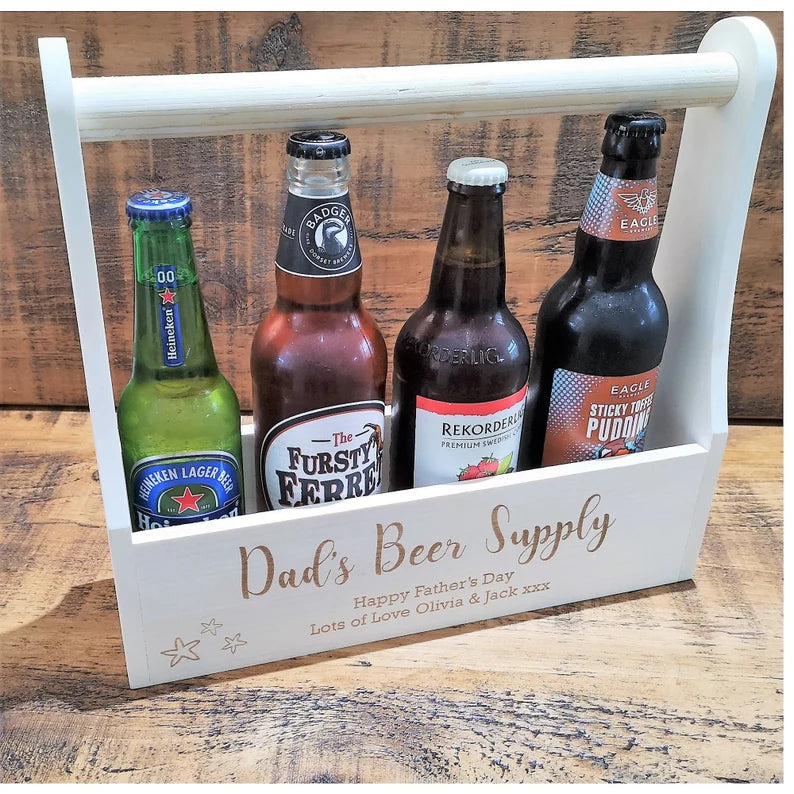 engraved father's day gifts - engraved beer caddy