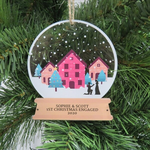 engraved christmas gifts - engraved snow globe