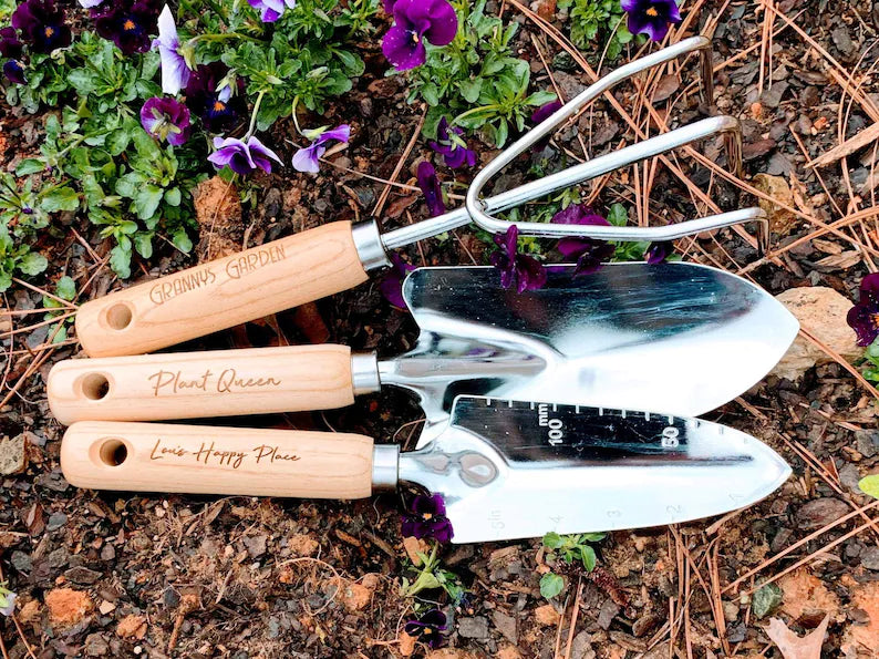 engraved retirement gifts - engraved gardening tools