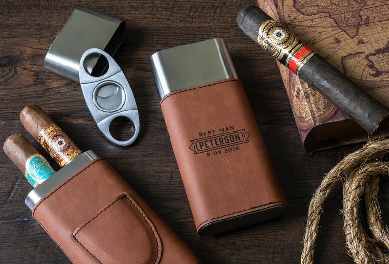 engraved gifts for men - engraved cigar case
