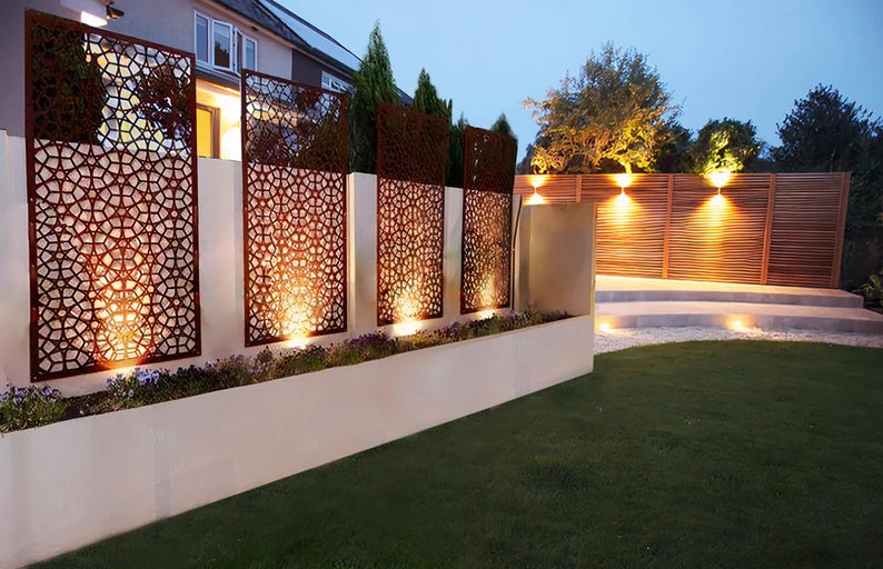 laser cut metal fence panels