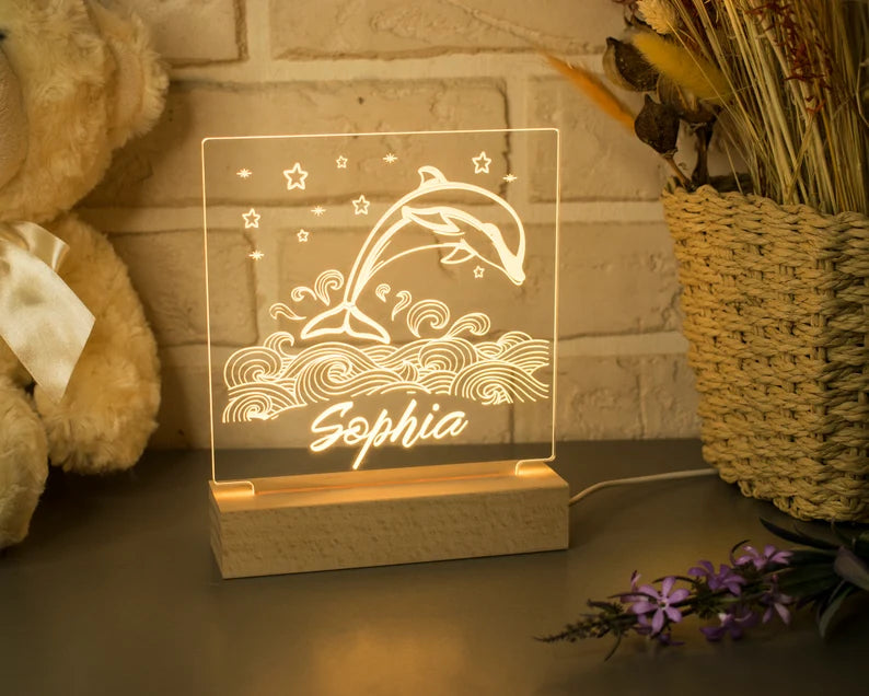 engraved baby gifts - engraved baby name nightlight
