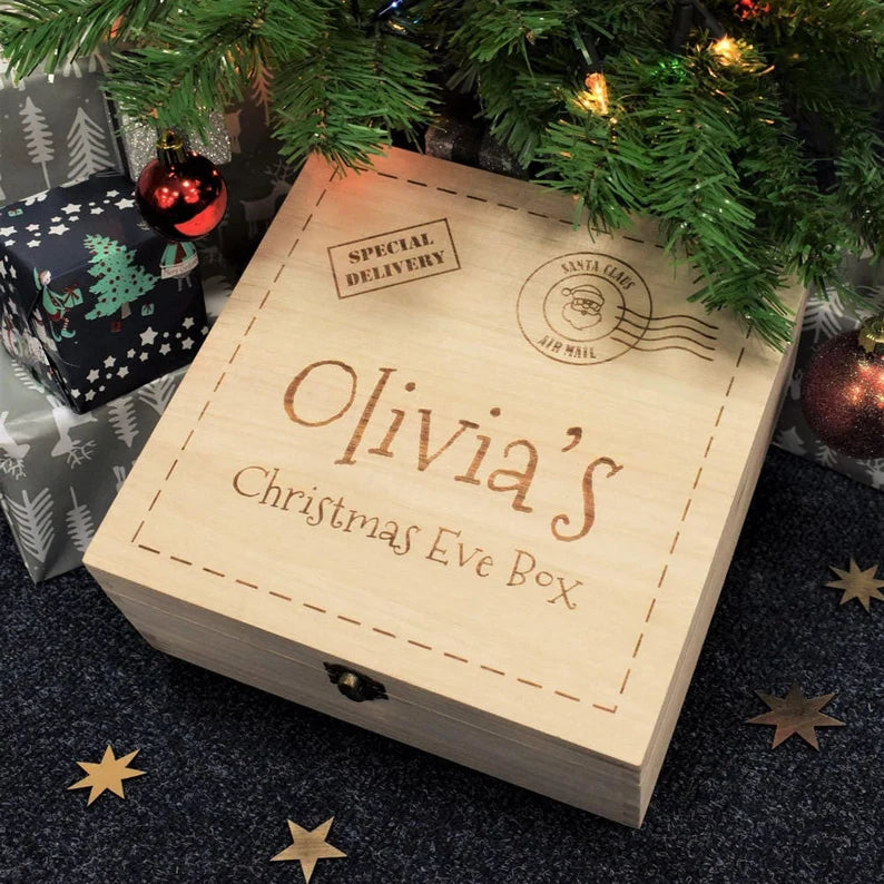 engraved christmas gifts - engraved christmas eve box