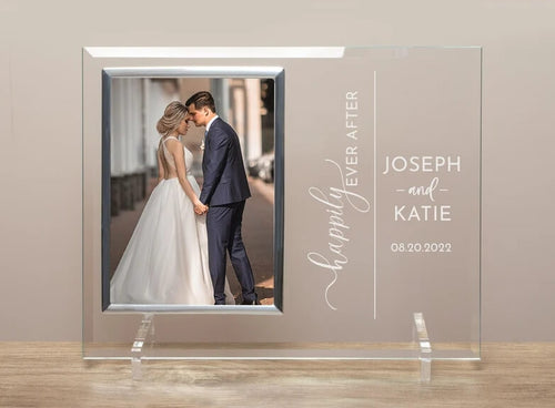 laser engraved glass photo frame