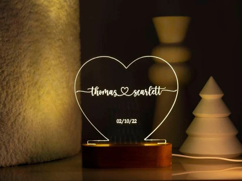 engraved gifts for her - engraved nightlight