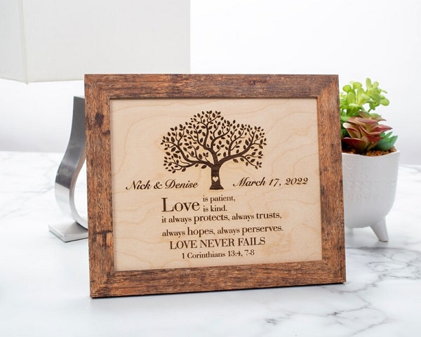 engraved wedding gifts - engraved wall art