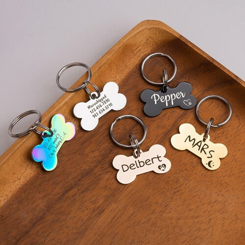 dog Christmas gifts: personalized engraved dog tags