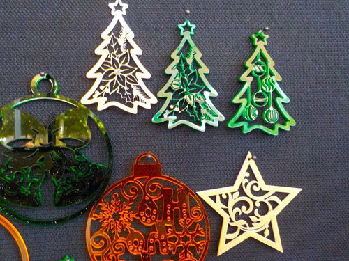 laser cut acrylic Christmas ornaments