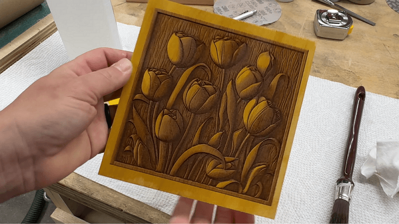 laser wood burning art