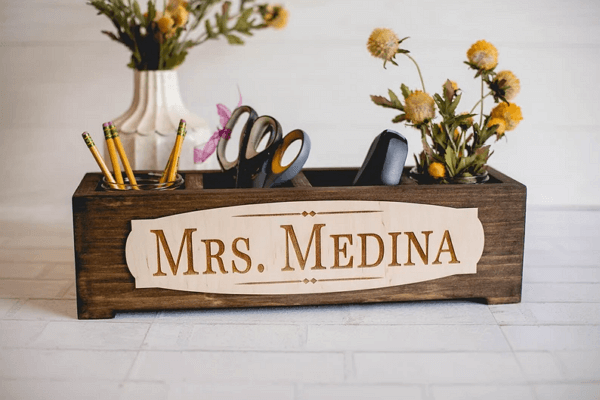 personalized office gifts: personalized desk planters