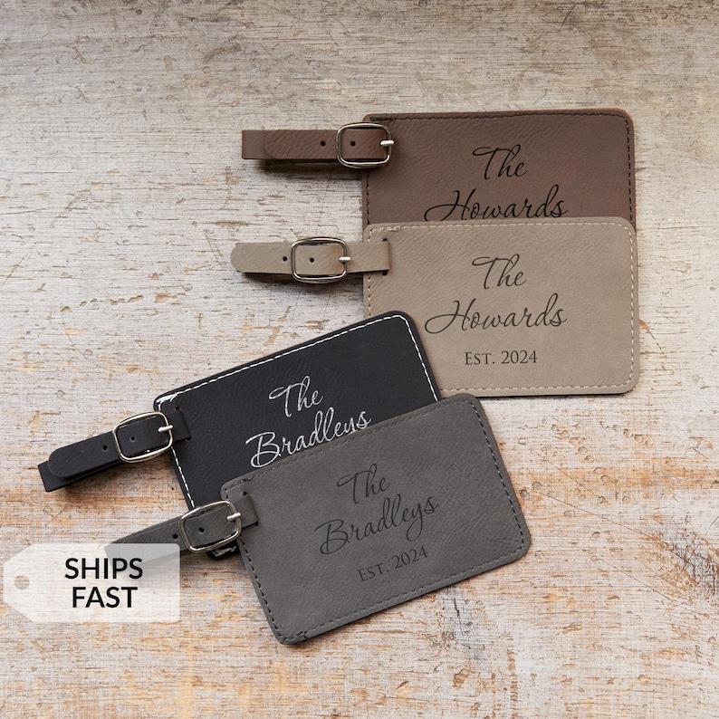leather projects: luggage tags