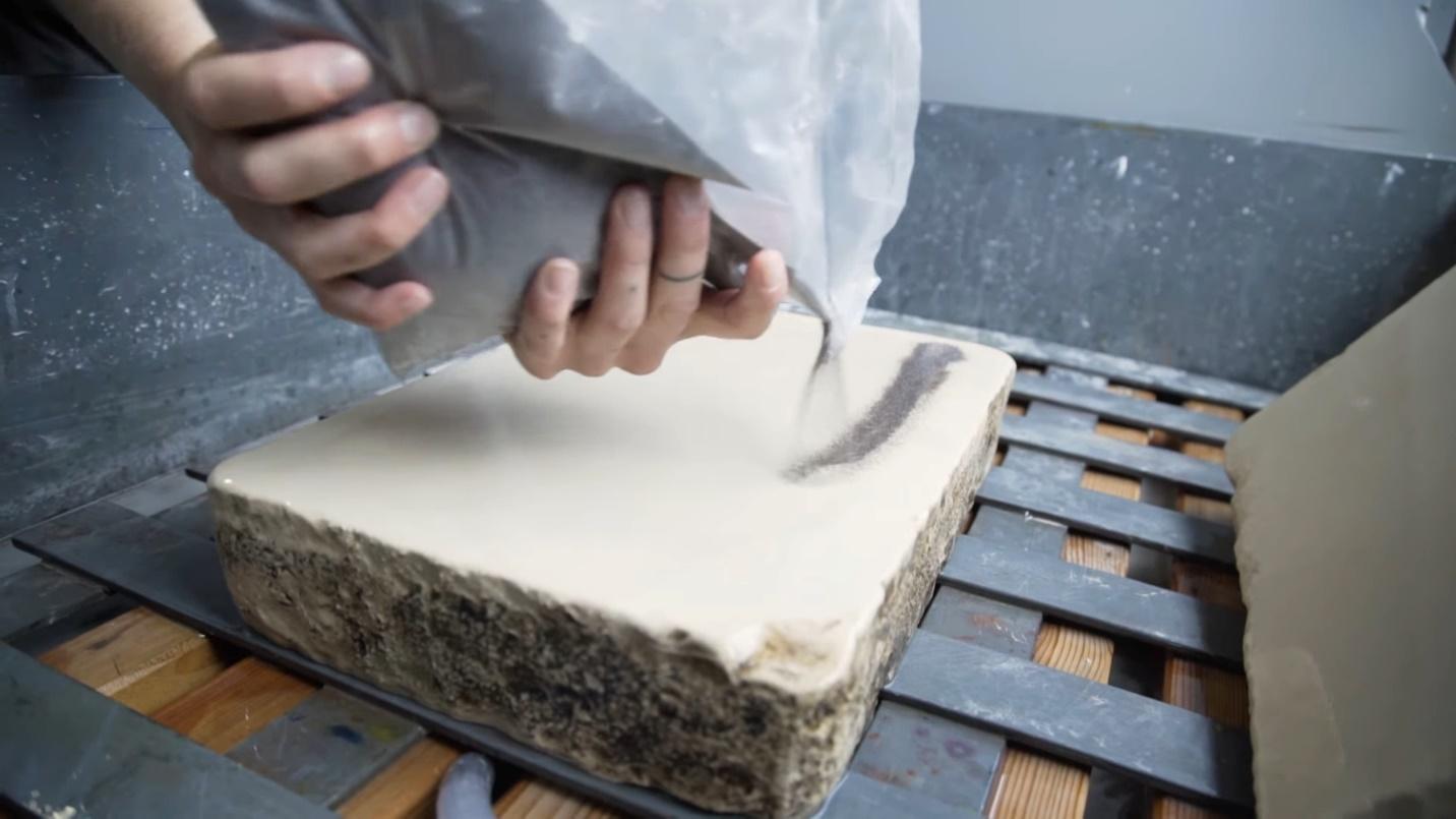 preparing the limestone surface