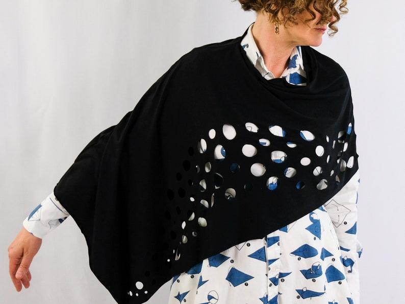 crafts to make and sell: shawl with laser-cut designs