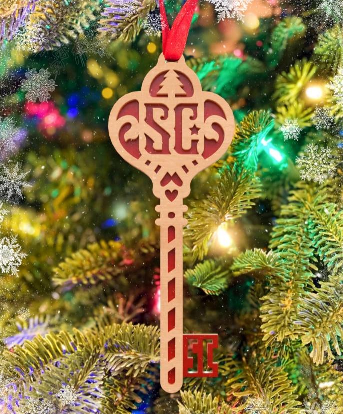 Christmas Hanging Ornament Creative Christmas Santas Key Pendant
