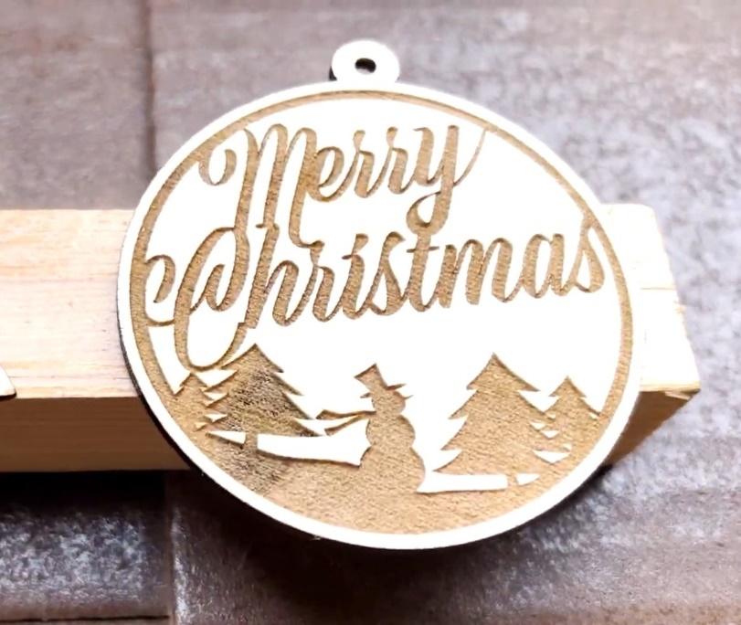 Easy Neighbor Gift Idea- Personalized Wooden Christmas Ornaments Made with  xTool - Keeping it Simple