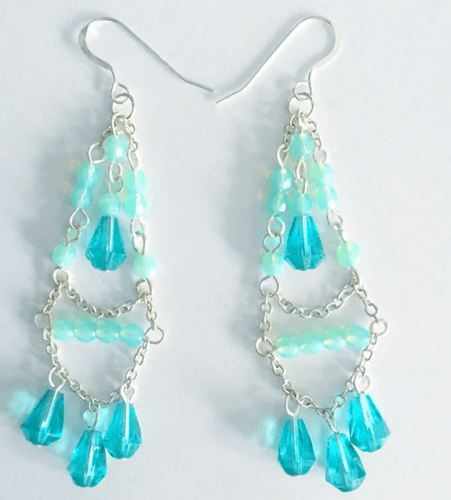 beaded chandelier earrings
