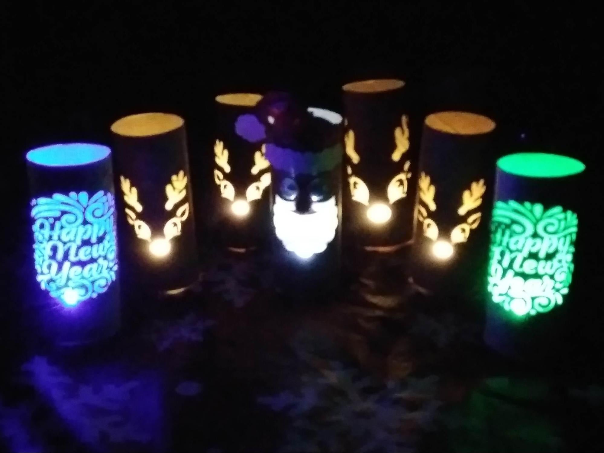 halloween craft ideas: toilet paper roll tea lights