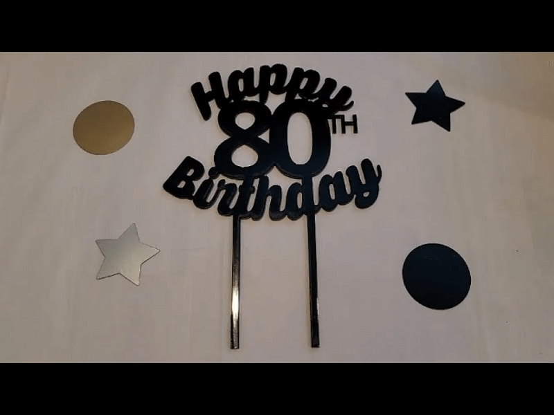 laser cut cake topper