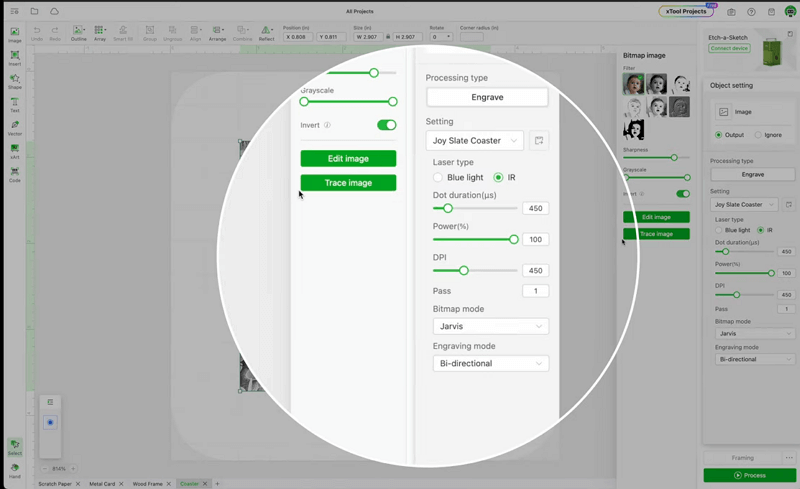 laser engraving settings