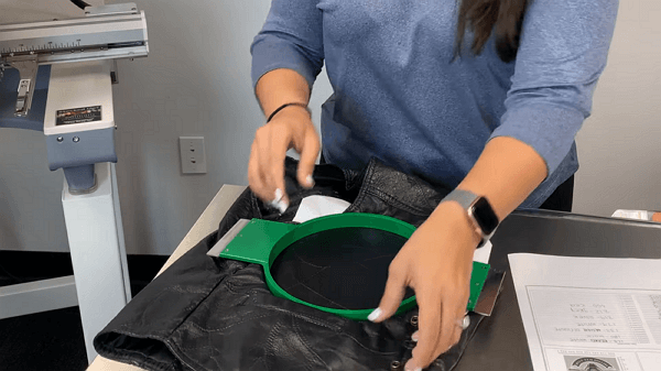 clean the leather for machine embroidery