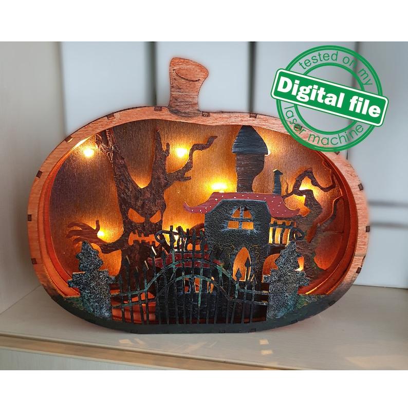 halloween craft ideas: pumpkin lightbox