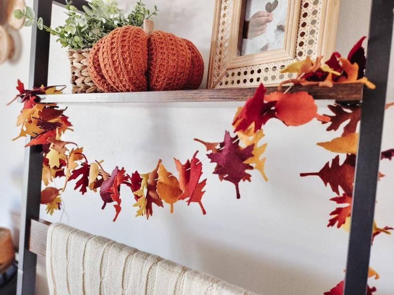 thanksgiving crafts: felt fall leaf garland