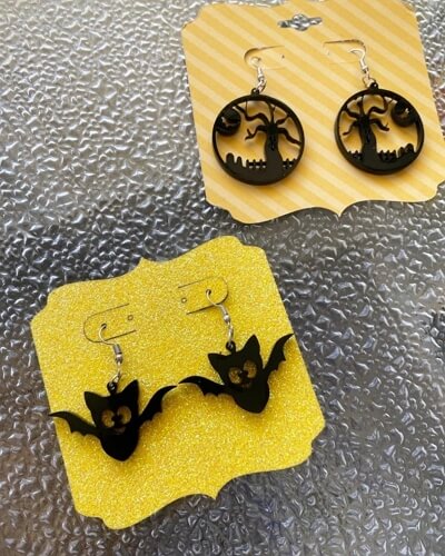 halloween crafts for adults: acrylic earrings
