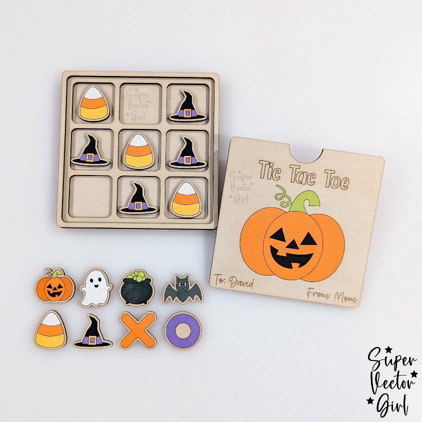 halloween crafts for adults: halloween tic tac toe game