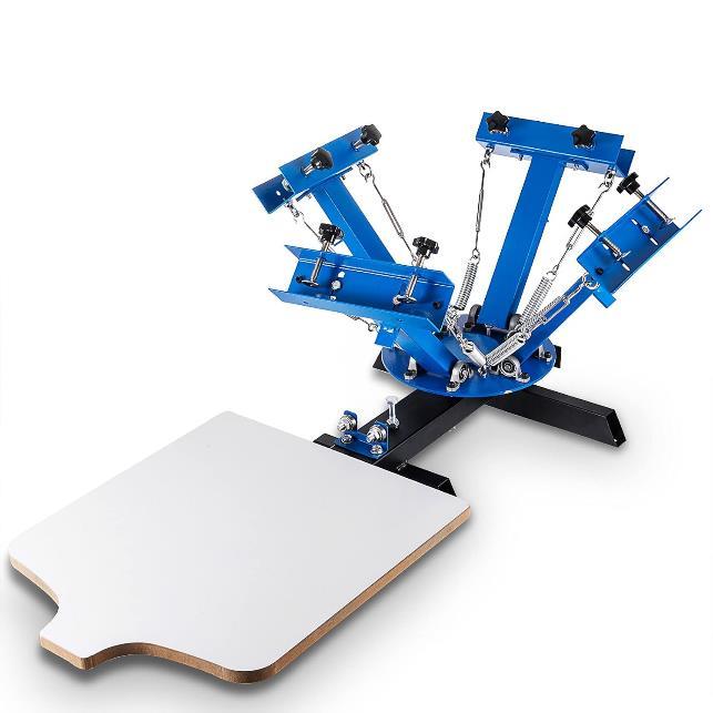 INTBUYING 3 Color 1 Station Single Rotating Silk Screen Printing Press DIY  T-Shirt Printer Machine 