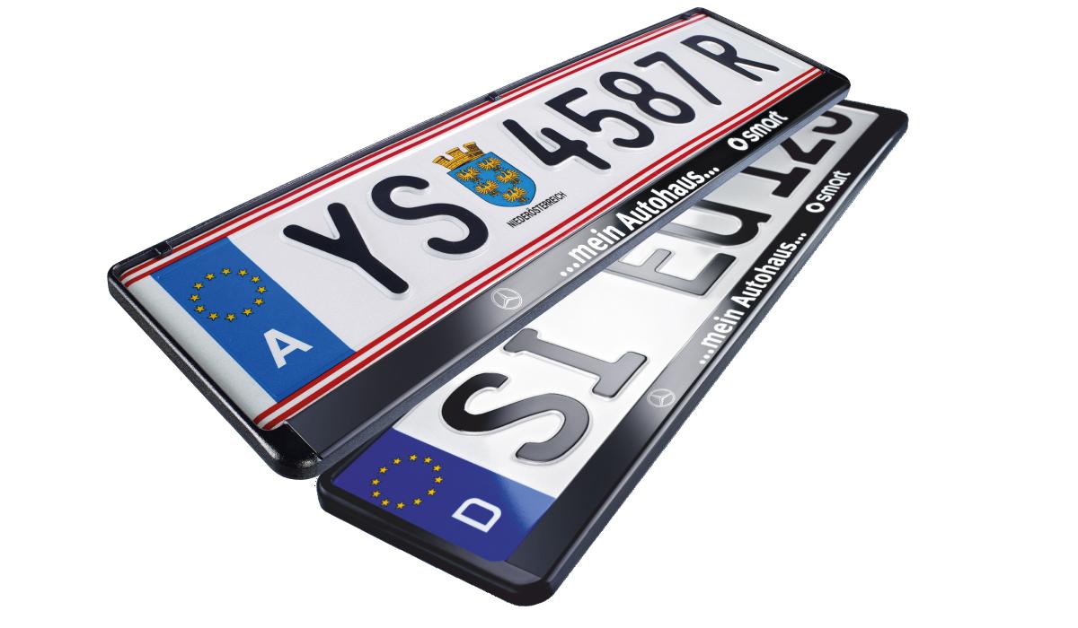 screen printed metal registration plates