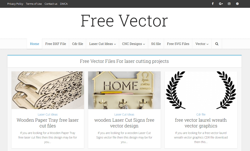 laser cut files of Free Vector