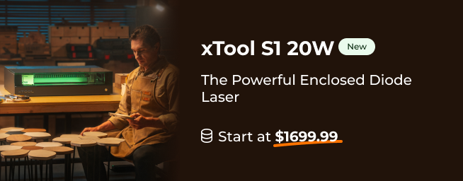 xTool D1 Pro 2.0 Laser & Engraver Machine with Deluxe Screen Print Kit - Grey - 20W +