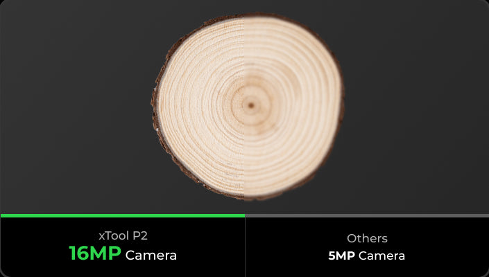 comparision of camera clarity between xtool p2 and other co2 laser cutters