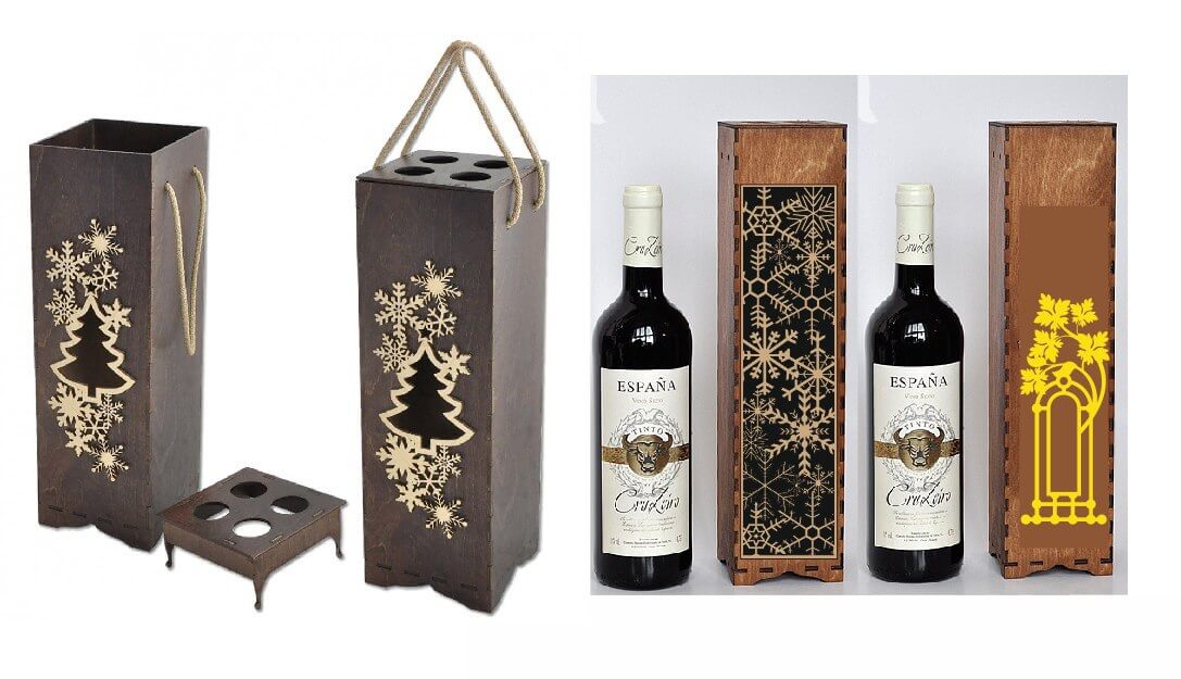 laser cut custom wine box