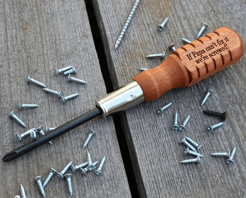 engraved father's day gifts - engraved screwdriver