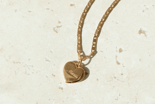 engraved gifts for her - engraved heart pendant