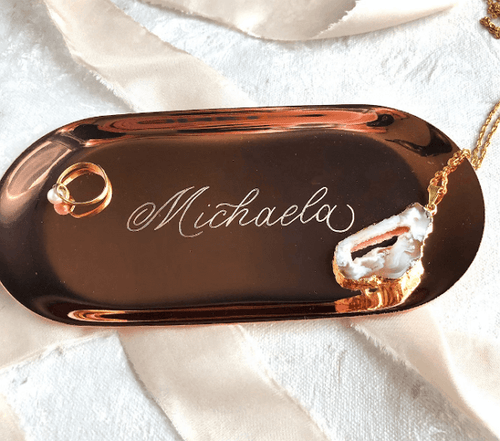 engraved gifts for her - engraved jewelry dish
