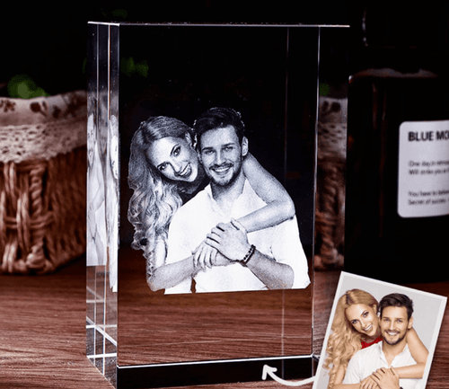 engraved gifts for her - 3d engraved crystal photo