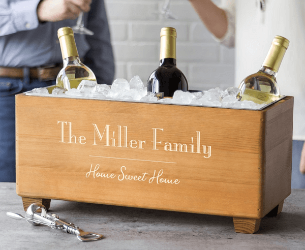 engraved housewarming gifts - engraved wine trough