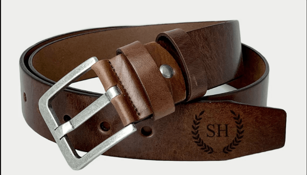 engraved gifts for men - engraved leathre belt