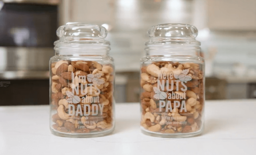 etched glass jars