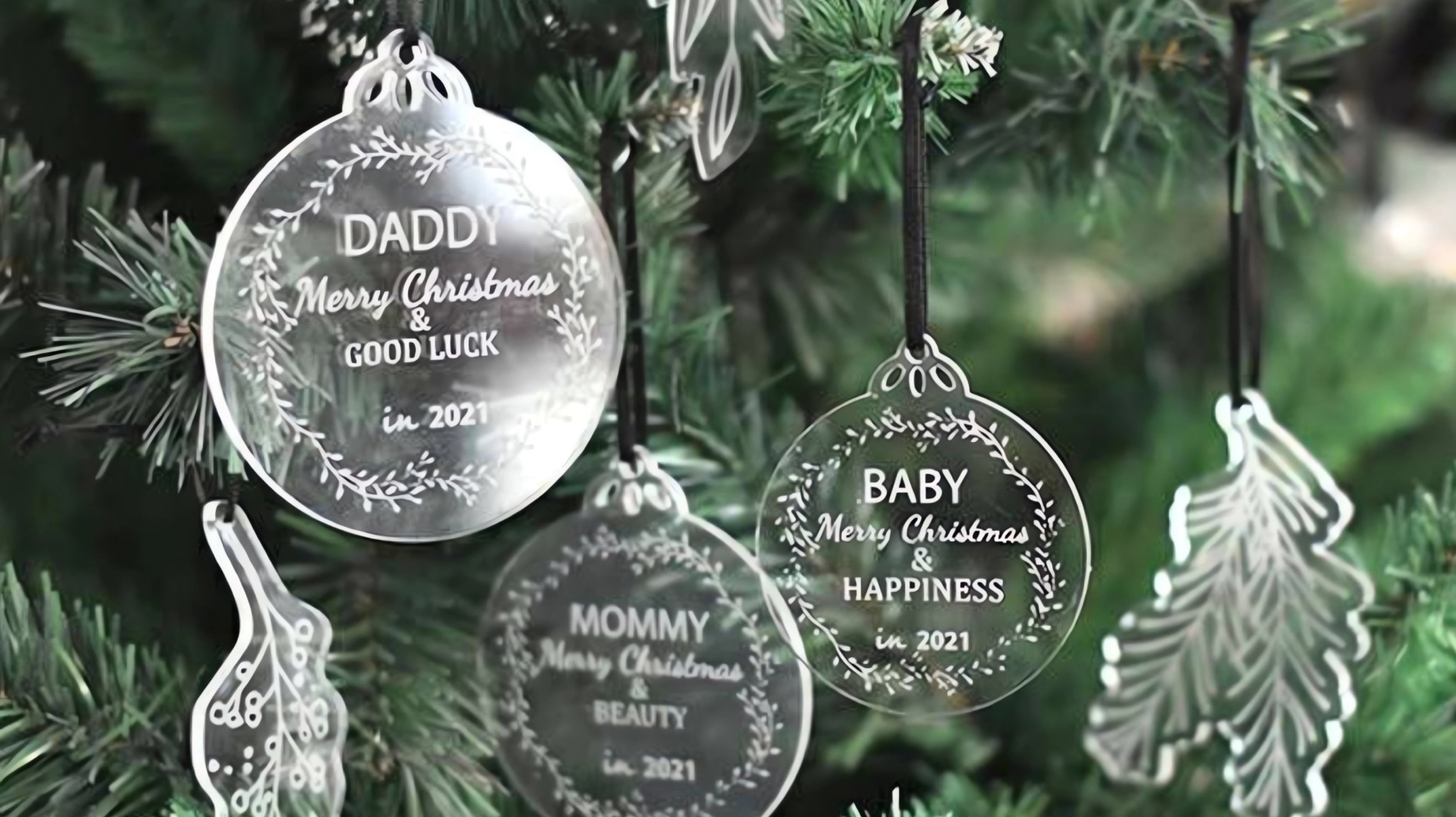 laser engraved acrylic ornament