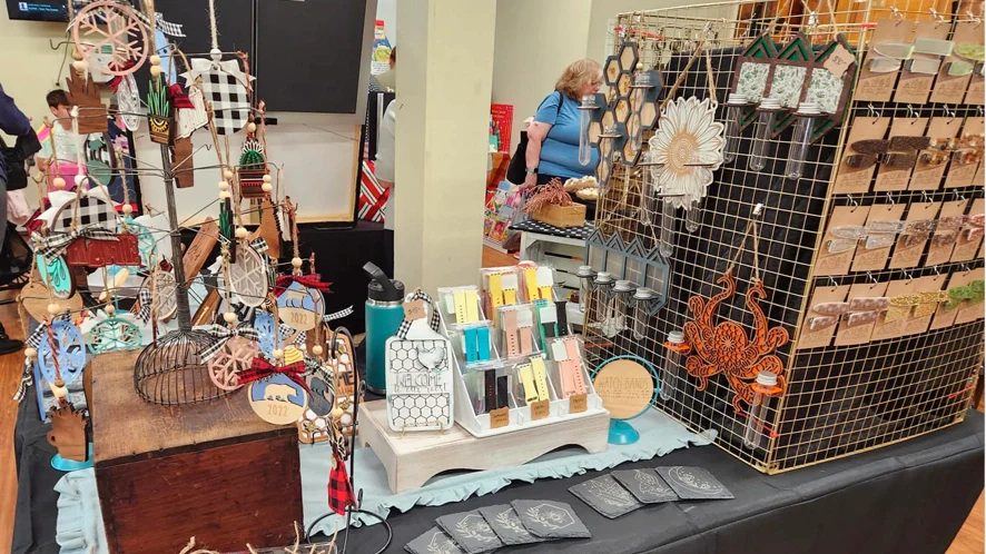 craft show selling laser-made items
