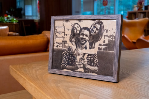 personalized engraved wood picture