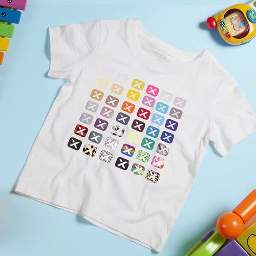 printed t shirt with colorful design